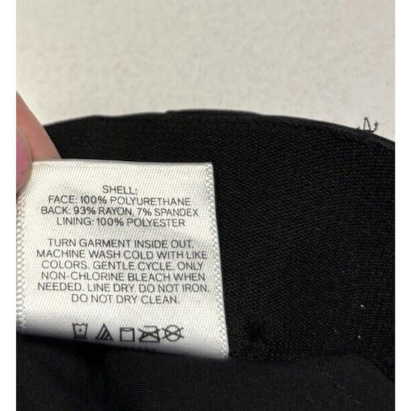 Express Faux Leather Pants Size 10 Ankle High Rise Black - Picture 8 of 8